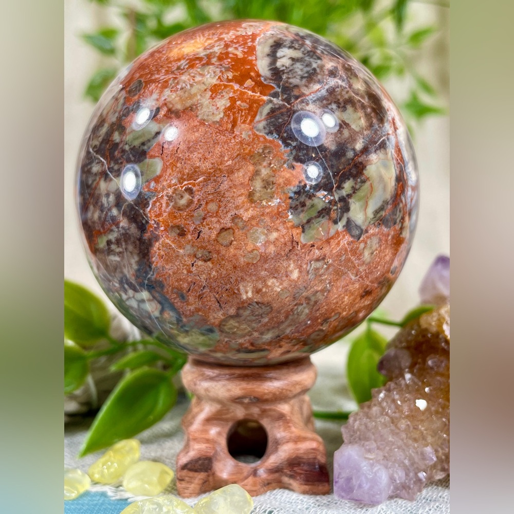 2274 Money Agate Crystal Sphere - Picture 5 of 12
